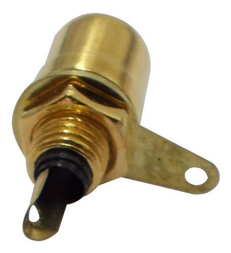 Imagen 2 de 3 de Conector Rca Hembra Dorado Montaje Chasis Panel Ficha