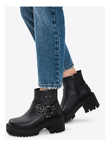 Bota Taco Alto Lydia Cuero Viamo Moda Mujer
