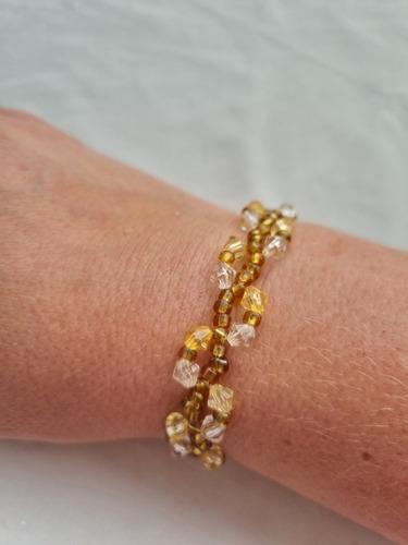 Pulseira Miçanga 3 Cores Artesanal Com Fecho Em Miçanga Novo