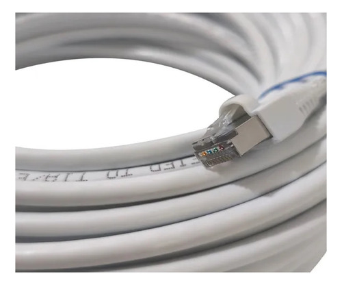 Cable Ethernet Cat 6 Exterior Blindado De 30 Metros Gigabit