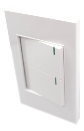 Imagen 4 de 5 de Interruptor Doble Conmutable Blanco Premium White De Lujo