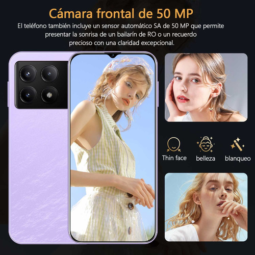 Smartphones F6 Pro 256gb 12gb Ram Dual Sim Android 14 Batería 8000mah Pantalla Grande Celular