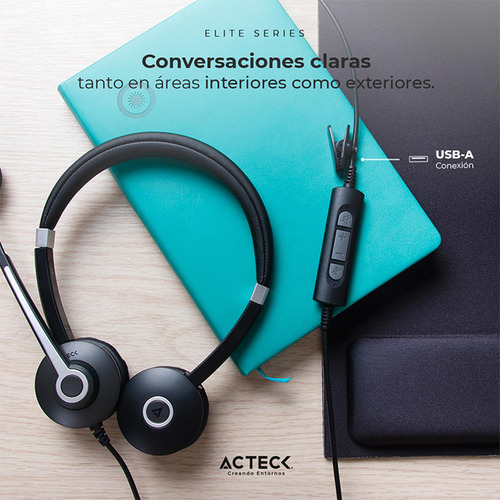 Audifono Diadema Para Call Center Acteck Centric Pro Hp640