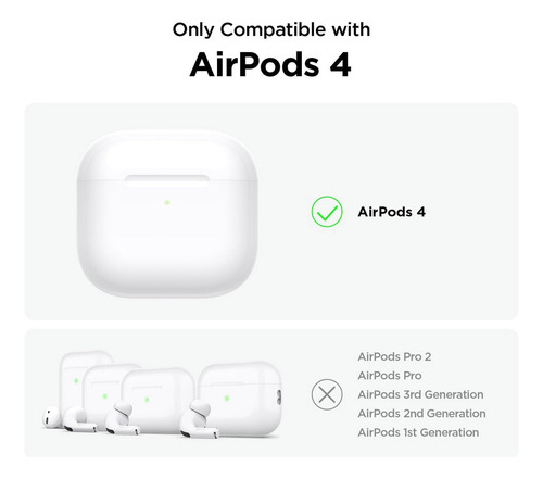 2pcs Para AirPods 4 3d Funda Protectora Silicona Case