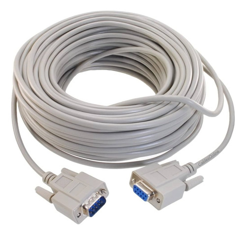 Cable Extensión Serial Db9 Macho A Hembra Rs232 50 Pies