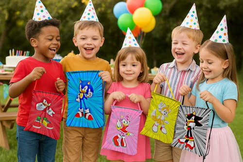 35 Costalitos Sonic Dulcero Bolo Piñata Mn 0006