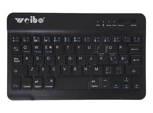 Teclado Bluetooth 3.0 Weibo Para iPad & Tablet Negro