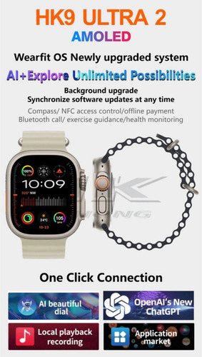 Reloj Hk9 Ultra 2 Smartwatch Amoled Chat Gpt Música Nfc 2.12