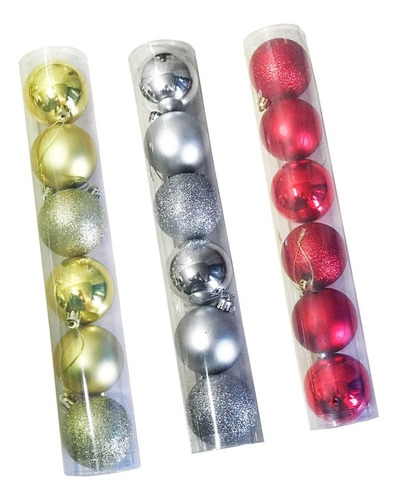 Set X6 Bolas Decorativas Navideñas Surtidas Adorno Colgante