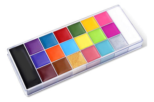 Paleta De Maquillaje Corporal Con Pintura Al Óleo De 20 Colo