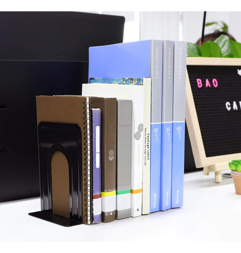 Set De 5pares De Soportes Para Libros Organizador De Estante
