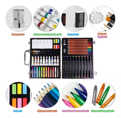 Set De Arte Profesional 96 Lápices Y Kit Colores De Dibujo