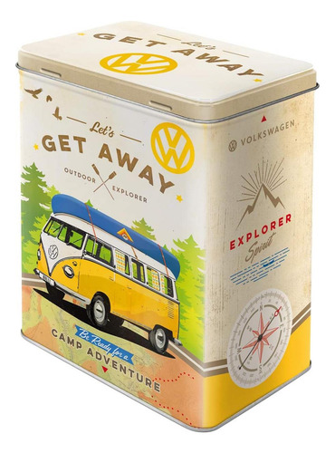 Box De Lata De Almacenamiento Retro De Arte Nostálgico L, Vw