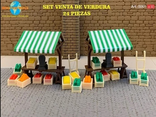 Imagen 1 de 6 de Nico Set De Venta De Verduras Art.5061 M. World H0 (mntw 91)
