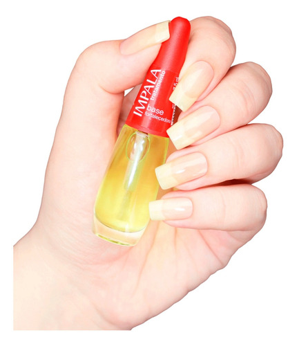 Kit 2 Esmalte Impala Base Fortalecedora Tratamento Para Unha