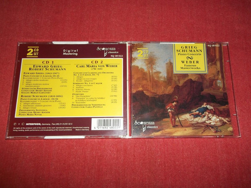 Grieg - Schumann - Carl Maria Von Weber Cd Imp Doble Mdisk