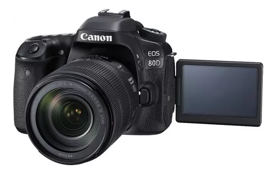 Canon Eos 80d Dslr 24 Mpx . Lente 18-135 Color Negro