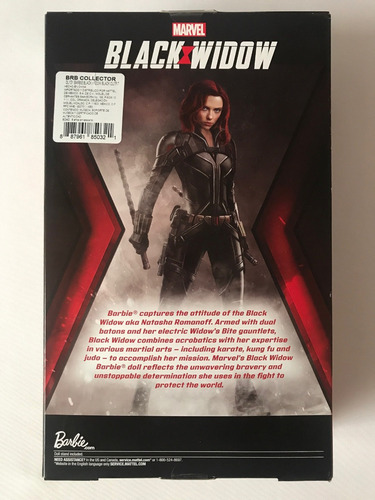 Barbie Black Widow Marvel Viuda Negra Signature Series Matte (Usado)