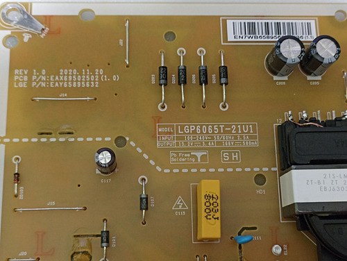 Fuente LG 60uq8000psb Eax69502502 (1 . 0 ) (Usado)
