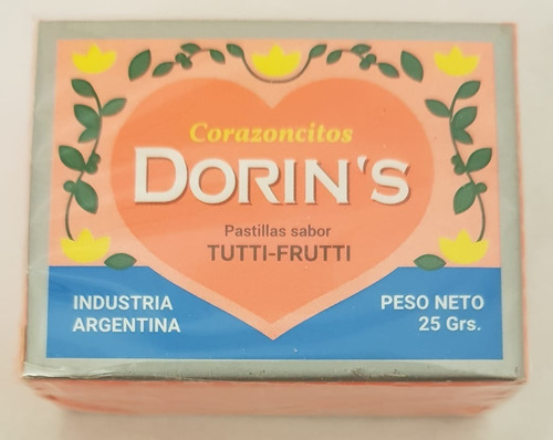 Imagen 2 de 6 de Corazoncitos Dorins X12 Tutti Frutti - Barata La Golosineria