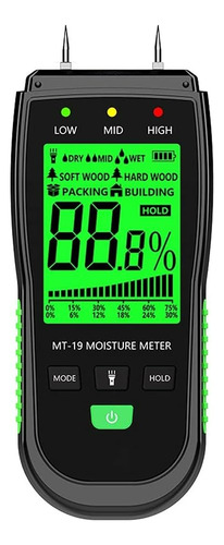 Medidor Humedad Higrómetro Madera Detector Digital Pantalla