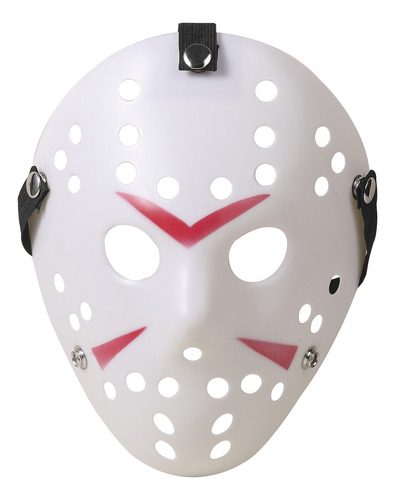 Careta Martes 13 Disfraz Halloween Cotillon Color Blanco