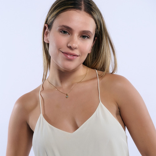 Collar Corazón, Joyería Fina, Mujer Navidad Luckyly Color Oro
