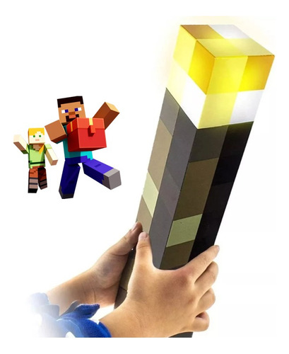 Lámpara De Antorcha Minecraft Decorativo Juguete Recargable Color De La Estructura Torch Light