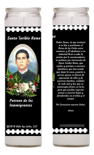 Santo Toribio Romo Patron Inmigrante Conjunto 2 0 4 Veladora