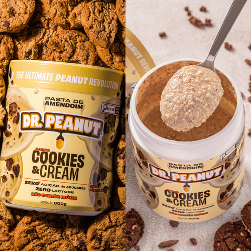 Pasta De Amendoim 250g - Dr. Peanut Cookies & Cream