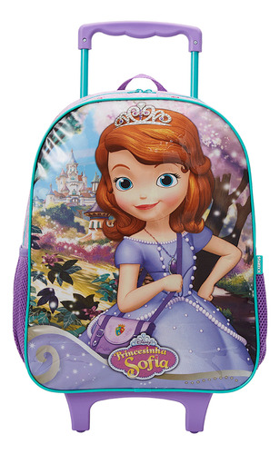 Kit De Mochila Escolar Sofia Kit Sofia X Va25 Com Design Princesa Sofia - Roxo