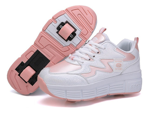 Zapatillas De Skate Invisibles Para Mujer Con 2 Ruedas Extra