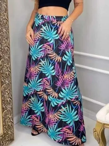 Saia longa store preta florida