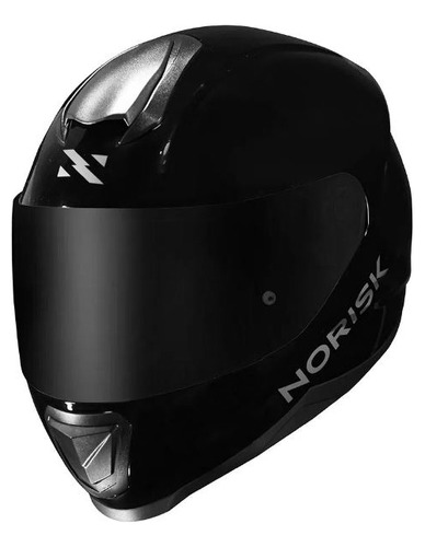 Capacete Norisk Fab Razor Solid Edition Preto Brilho