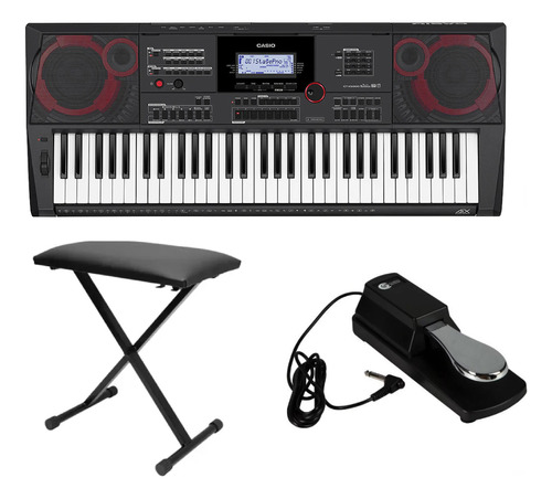 Teclado Casio Ct X5000 Com Banqueta E Pedal Sustain Kit