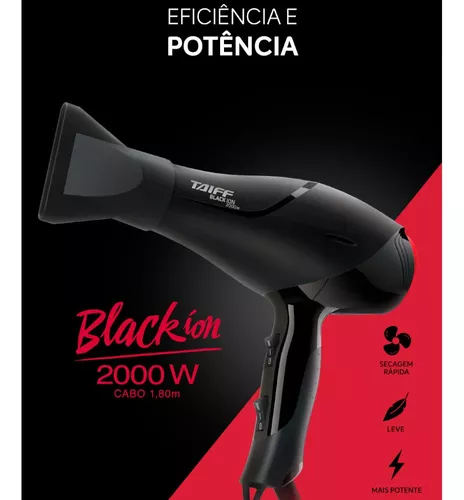 Secador de Cabelo Taiff Black ion Profissional Emissão Íons em Promoção é  no Bondfaro