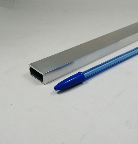 Tubo Alumínio Retangular 1 X 1/2 (2,54cmx1,27cm) Com 1,30mt