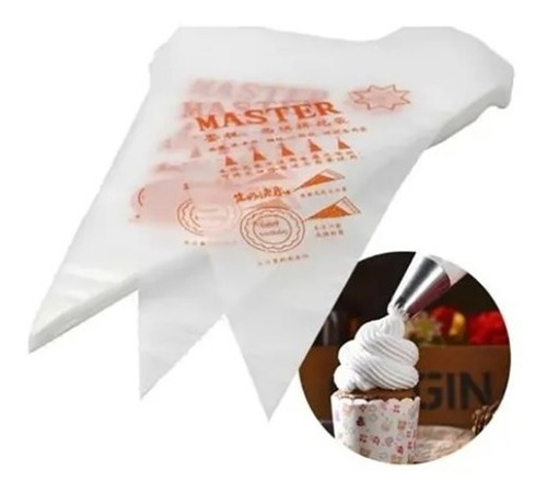 Imagen 7 de 8 de 100pzs Manga Pastelera 31 Cm Plastico Desechable Reposteria
