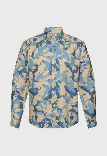 Camisa Estampada Manga Larga Hombre Esprit 043ee2f306