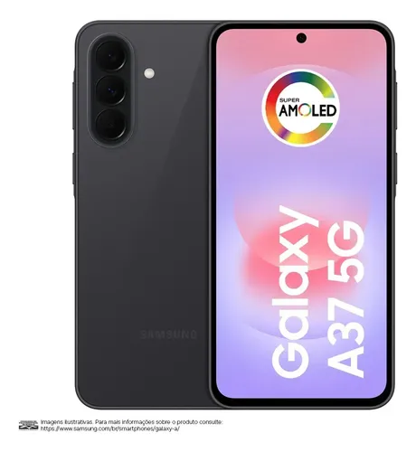Celular Samsung Galaxy A37 5G 256GB, 8GB RAM, Câmera 50MP