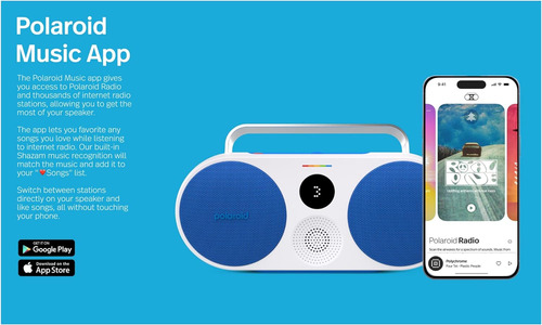 Parlante Polaroid Bluetooth Inalambrico Retro Blanco