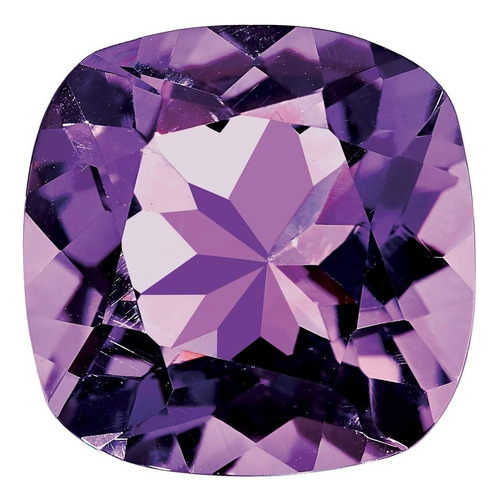 Piedra Preciosa De Febrero Púrpura Amatista, 12mm Cuadrado C