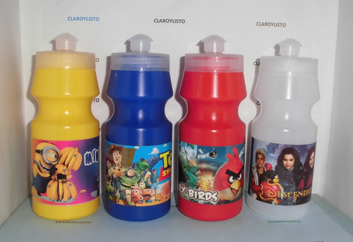 Coolers Plásticos Minions, Toy Story Cotillón. X 2 Unidades.
