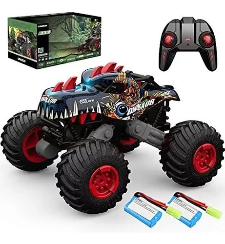 Rc carro monster trucks para meninos dinossauro brinquedos 1:15 escala 360  ° rotação 4wd dublê carro de controle remoto para 5 6 7 8 9 10 + ano de  idade