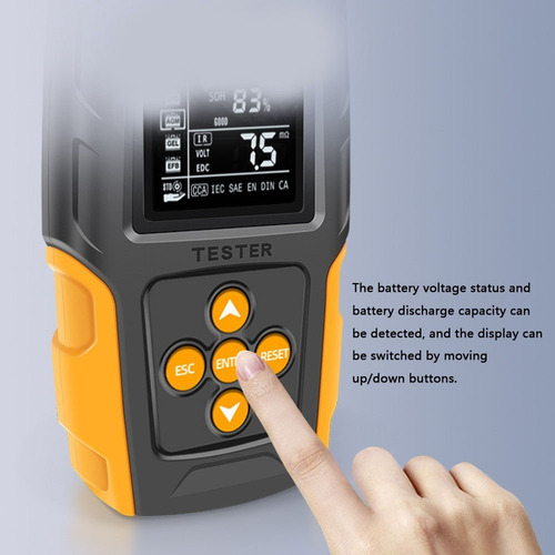 Probador De Batería Digital Lcd De 12v/24v Para Auto