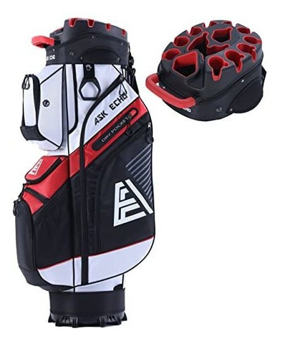 Bolso Para Palos De Golf Ask Echo Premium C/capota Blanco/az