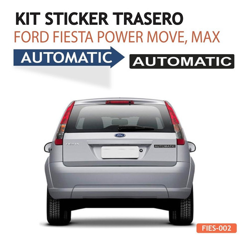 Calcomania Sticker Ford Fiesta Power Move Max Anil-005 R 5