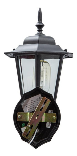 Farol De Pared Lumimexico W9009-2 Negro E27 60w 1 Luz