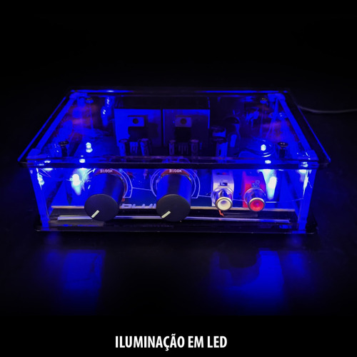 Kit Som Ambiente Amplificador Pc + Caixa Acústica Para Gesso
