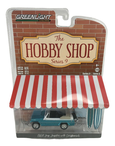 Greenlight 1/64 Hobby Shop 1968 Jeep Jeepster Surfboards